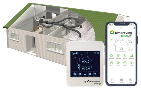 SmartVent Positive3 home ventilation system kit with controller